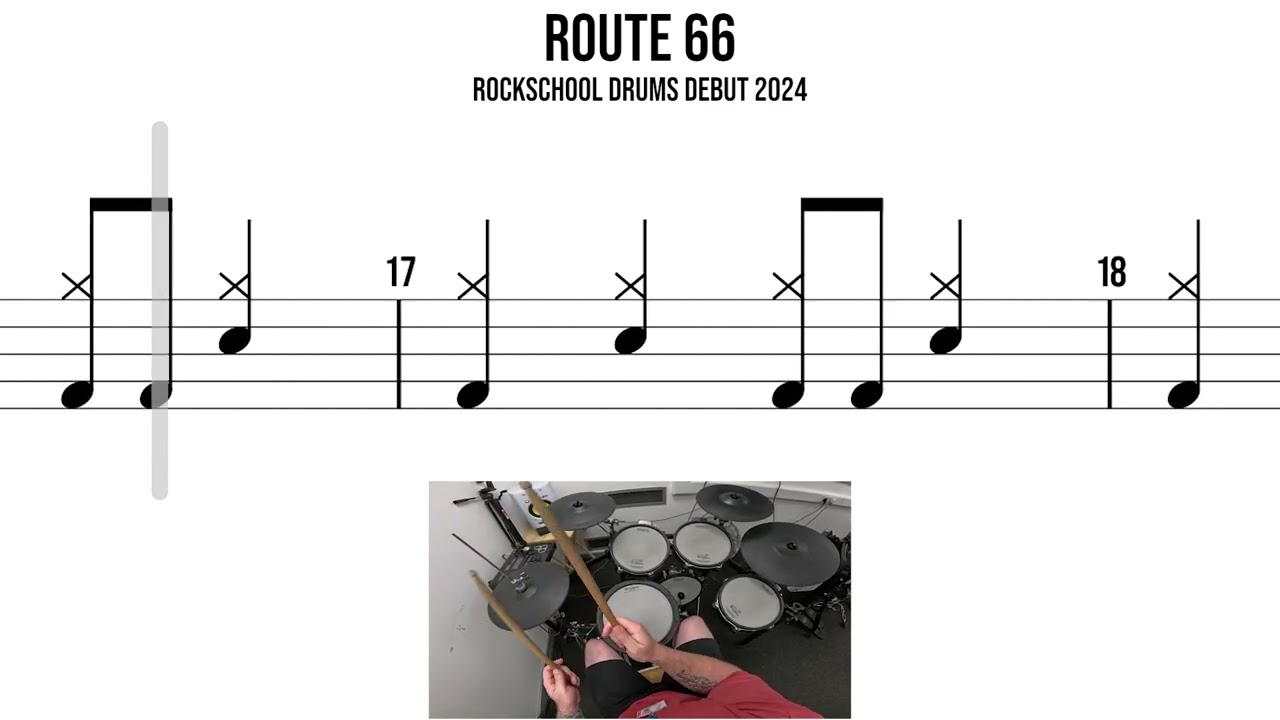 Route 66 – Rockschool Drums: дебют в 2024 году | Прохождение партии барабанов 🥁