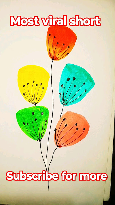 #most viral drawing#simple flower drawing#art#brush pen ar#youtubeshorts