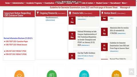 Center for basic science examination 2021 result | pandit ravishankar shukla university raipur #prsu