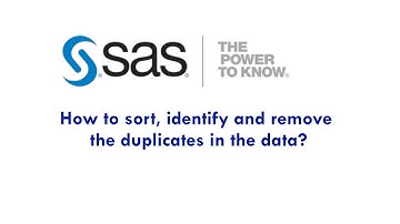 SAS Programming Tutorials | Formatting the data | Sort, Identify & remove the duplicates | Class – 6