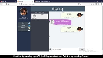 Live chat app | Part50 Adding seen feature | Javascript, AJAX, HTML, CSS, JSON, PHP, MYSQL Tutorial
