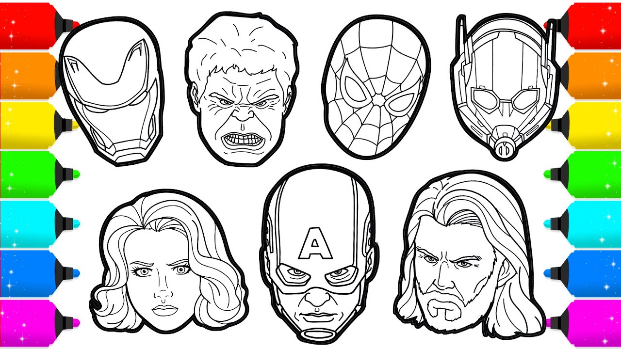 Digital Drawing Avengers Civil War For Coloring Pages Timelapse Video   YouTube