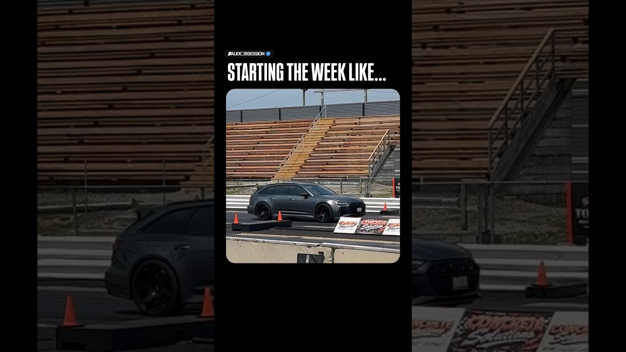 Starting the week like....VOLUME UP PLEASE 🔊 Audi RS6 Avant at the dragstrip #audi #rs6 #dragstrip