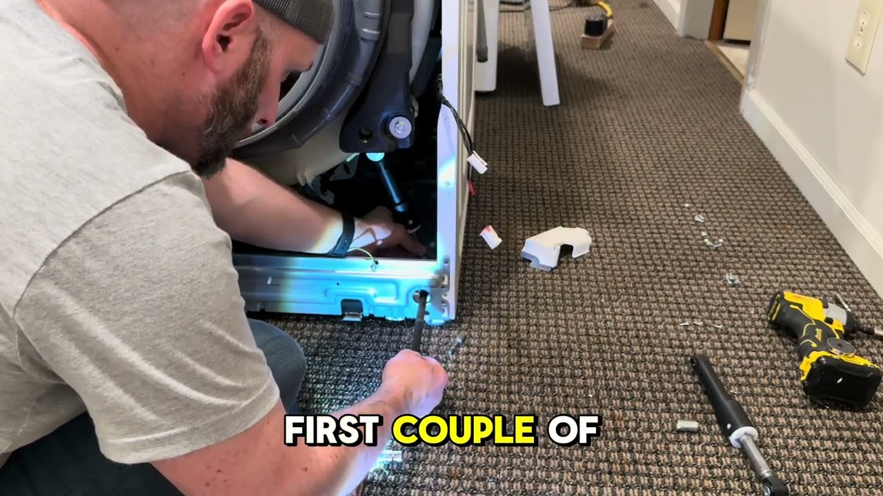 Как заменить передние амортизаторы в стиральной машине Samsung (часть 2)