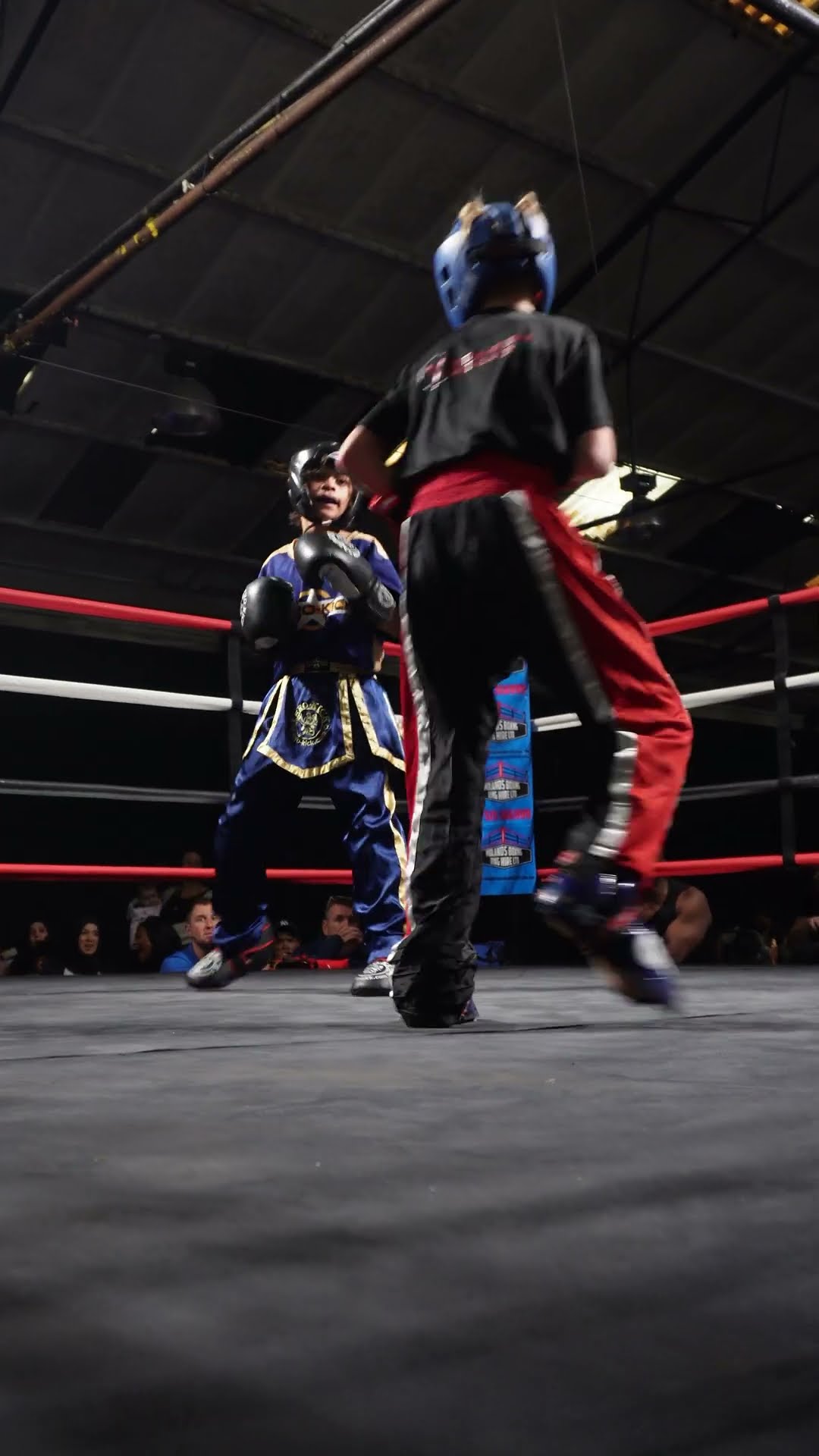 Junior kickboxers showing talent and heart on Battle of Knights show.