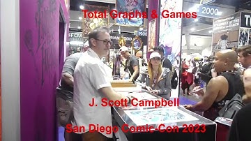 J Scott Campbell #signing #autographs at #sdcc2023 for #totalgraphsngames #spiderman #comics