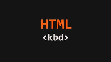 kbd Tag HTML