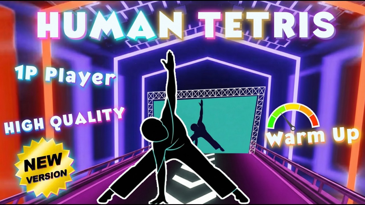 HUMAN TETRIS | HIGH QUALITY Immersive Interactive Warm Up Challenge | Can You Fit The Shape?