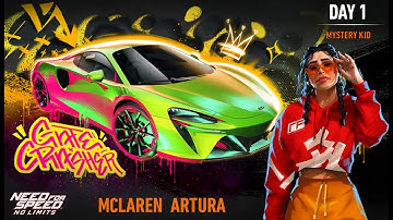 NFS No Limits  McLAREN Artura  GATE CRASHER  Day 1 - Mystery Kid