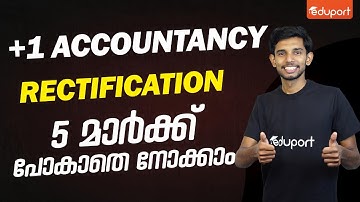 Plus One Accountancy | Rectification of Errors | Important Sure Questions | Eduport Commerce