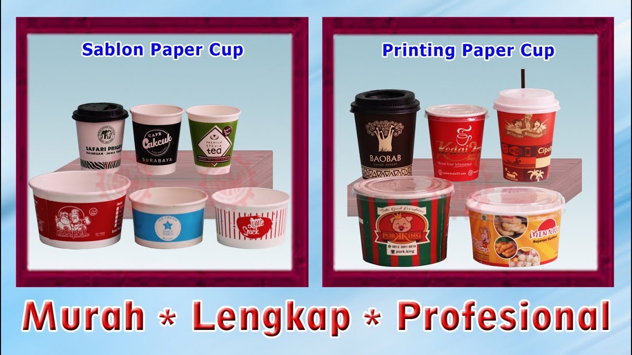  Sablon  paper cup  murah  surabaya YouTube