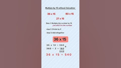 Multiply by 15 Mentally – This Hack Is Genius! #mentalmathtricks