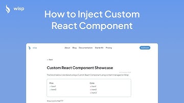 How to Inject Custom React Component Using Wisp CMS
