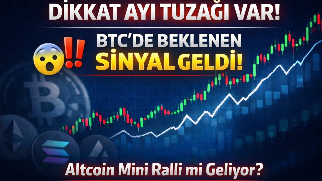 DİKKAT AYI TUZAĞI BTC DE BEKLENEN SİNYAL GELDİ ALTCOİNLERE DİKKAT SON DAKİKA ANALİZ