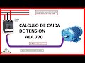 cálculo de caida de tensión, de un motor eléctrico