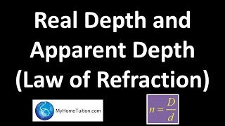 Real Depth and Apparent Depth (Law of Refraction) | Light