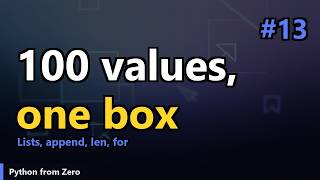 Python from Zero #13: List Basics | Python for Beginners