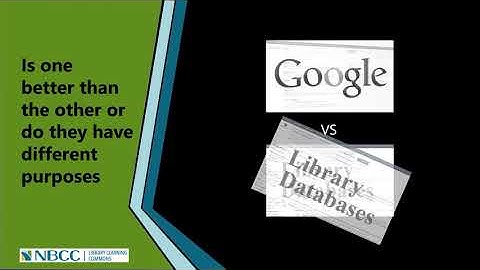 Google vs Library Databases
