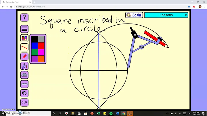 Construct a Square Inscribed in a Circle