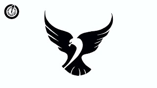 Easy Bald Eagle Drawing Tutorial | How to Draw an Eagle Tribal Tattoo Vector Design