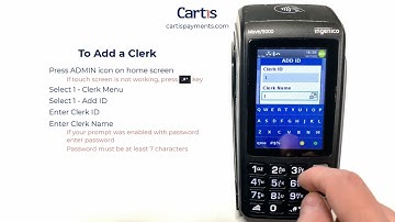 How to Add Clerk/Server/Cashier on an Ingenico Desk 5000 or Move 5000 Credit Card Terminal