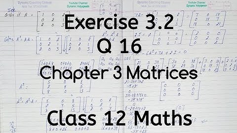 Q 16 | Exercise 3.2 | Chapter 3 | Matrices | Class 12 Math | Ncert
