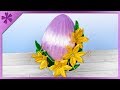 DIY Ribbon Easter egg and kanzashi flowers 🌸 wonderful combination (ENG Subtitles) - Speed up #583