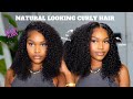 Curly GLUELESS WIG Install + Wash and Go, Natural Looking Pre Plucked/Bleached Ft. West Kiss Hair