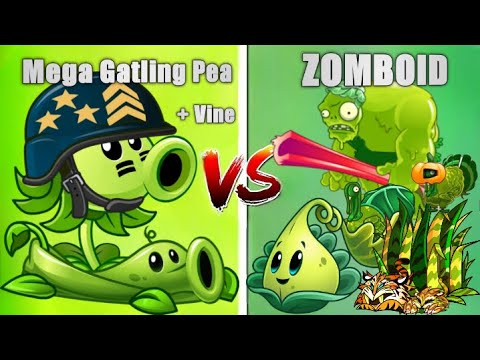 Mega Gatling Pea vs Team ZOMBOID - Who Will Win? PvZ 2 Plant Vs Plant ...