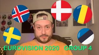 Eurovision 2020 Group 4 - 🇪🇪🇷🇴🇩🇰🇮🇸🇸🇪
