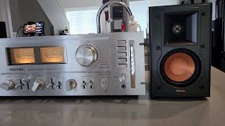 ROTEL RA-1312 POWER STEREO AMPLIFIER, KLIPSCH RB-41, FULLY SERVICED AND POLISHED 