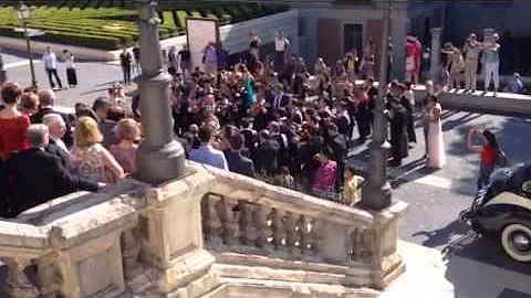 Band outside Michael and Sandra Breslin wedding