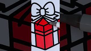 Gift Package Coloring Page 🎁✨