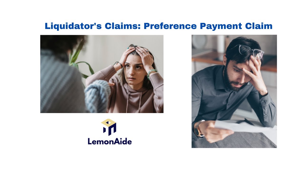 Australian Liquidator: Preference Payments  Claim (Voidable Transaction)