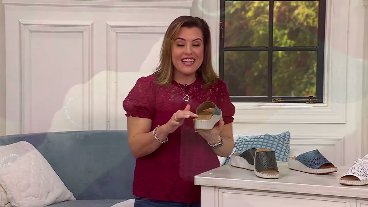 Spring Step Leather Slide Sandals Rhydian on QVC