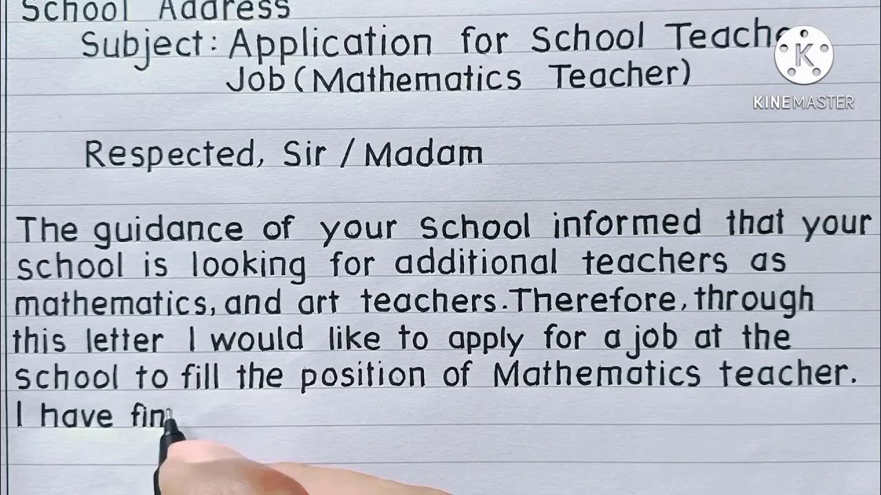 cover letter as a math teacher