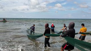 Jaring Pukat Tarik | Begini Proses Nelayan Menangkap Tepi Pantai Laut Aceh Jangka