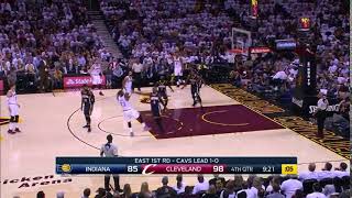 NBA, playoff 2017, Cavaliers vs. Pacers, Round 1, Game 2, Move 42, LeBron James, 2 pointer