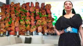 Шашлык из говяжьего языка.Beef tongue shashlik. Mal əti dili şaşlik.Dana dili Şaşlık