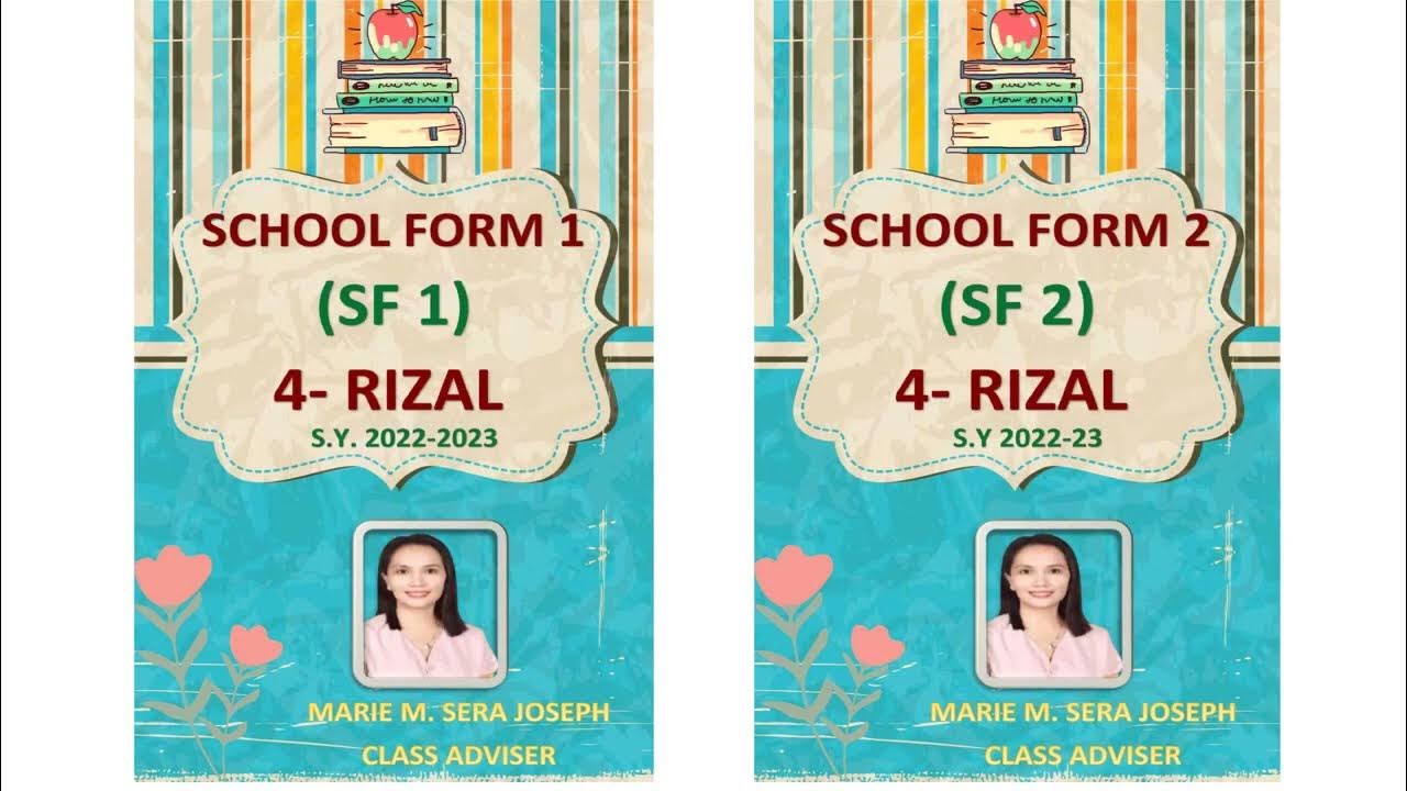 School forms sf 1 10 cover page retro style editable template youtube