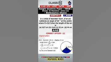 class 10 mcq maths l class 10 maths mcq questions for board exams l class 10  #youtubeshorts #shorts