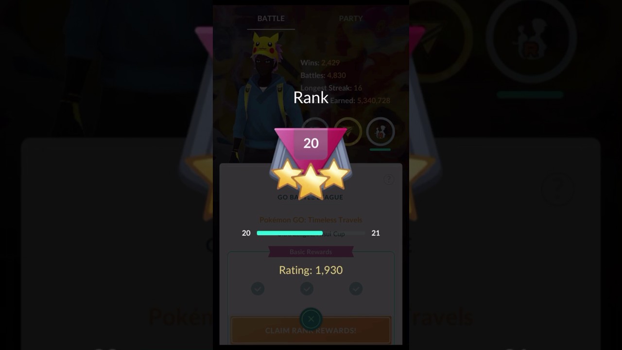 GO Battle League💫 RANK 20 rewards!✨ 