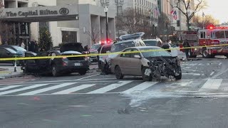 1 killed in four-vehicle crash in downtown DC