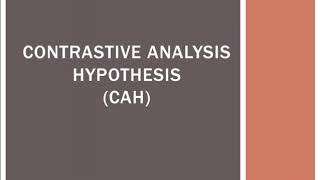 Contrastive Analysis Hypothesis (CAH) Net Worth