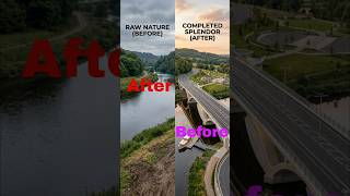 River to Road Bridge 🌉 | Satisfying Build #shortvideo