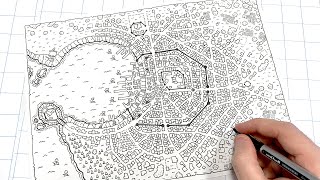 How to Draw Your Own D&D City Map!!!