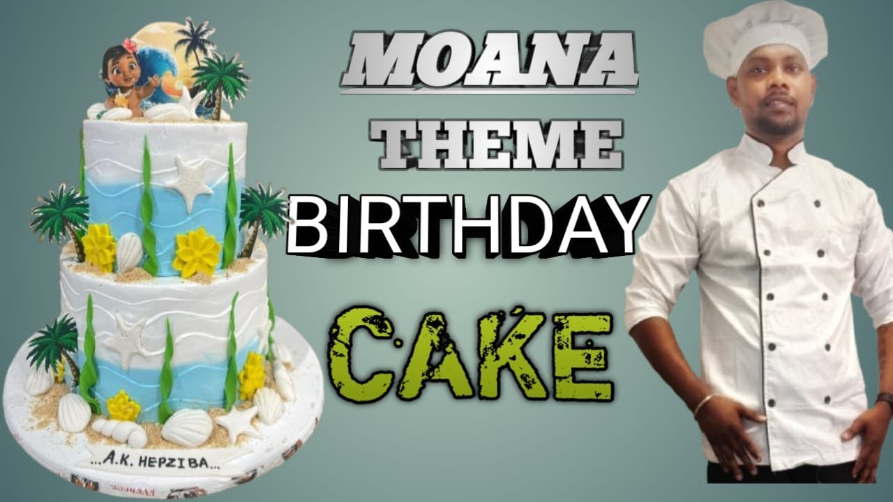 Moana Theme Birthday Cake | Tropical Beach Cake Design | Creative Cake Decoration Ideas
