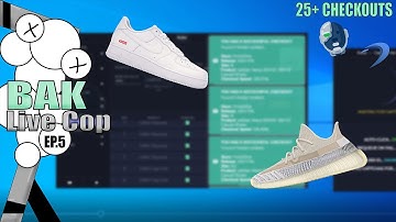 25+ CHECKOUTS ON THESE YEEZYS! - BAK Live Cop ep.5: Yeezy 350 V2 
