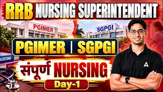 RRB Nursing Superintendent 2026 | Most Important MCQs PGIMER/SGPGI Nursing Officer #rrbnursing