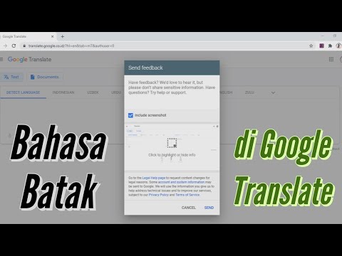 Batak Language on Google Translate